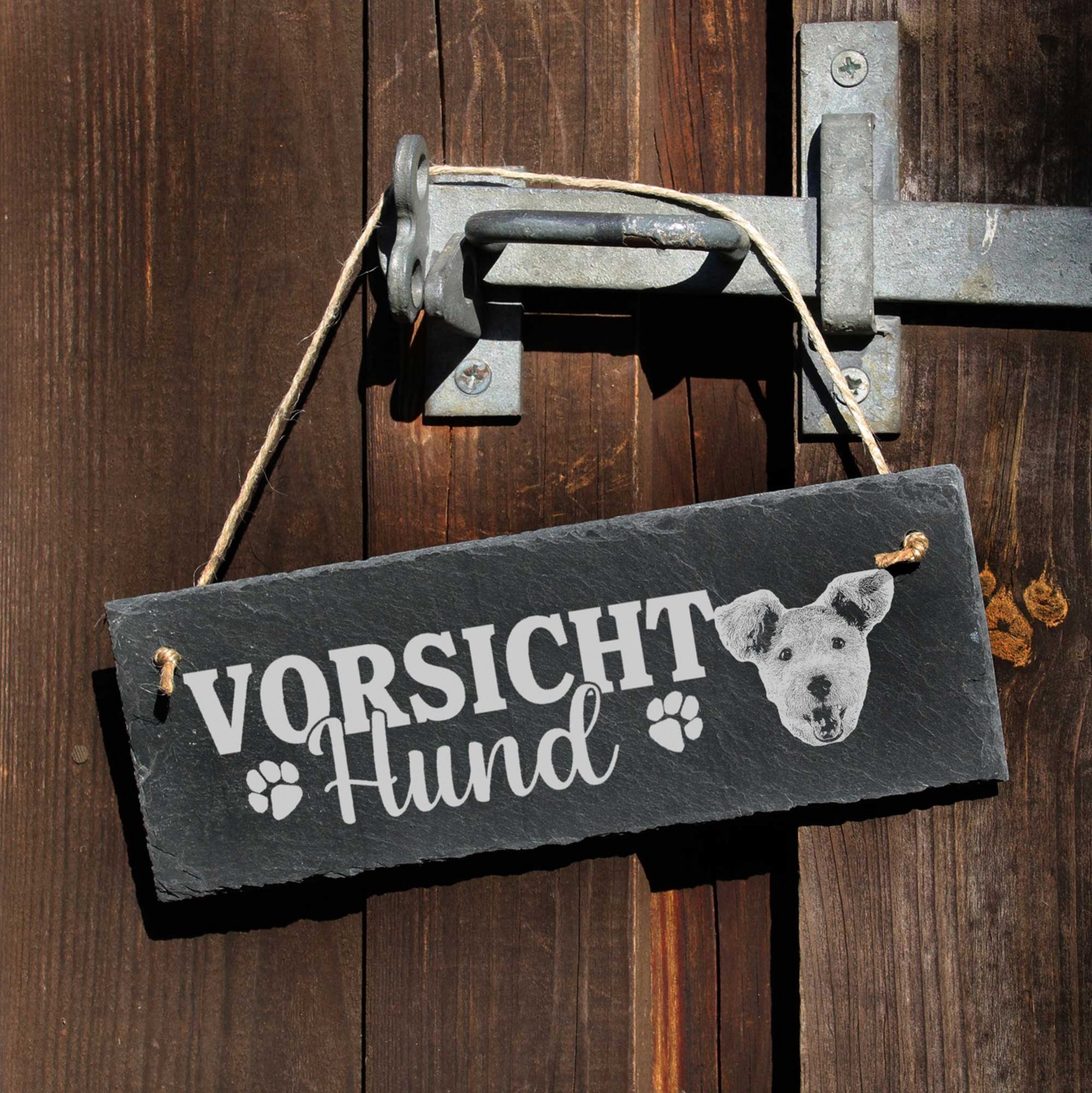 22x8cm Pumi Dekolando Schild Vorsicht Hund Hängedekoration