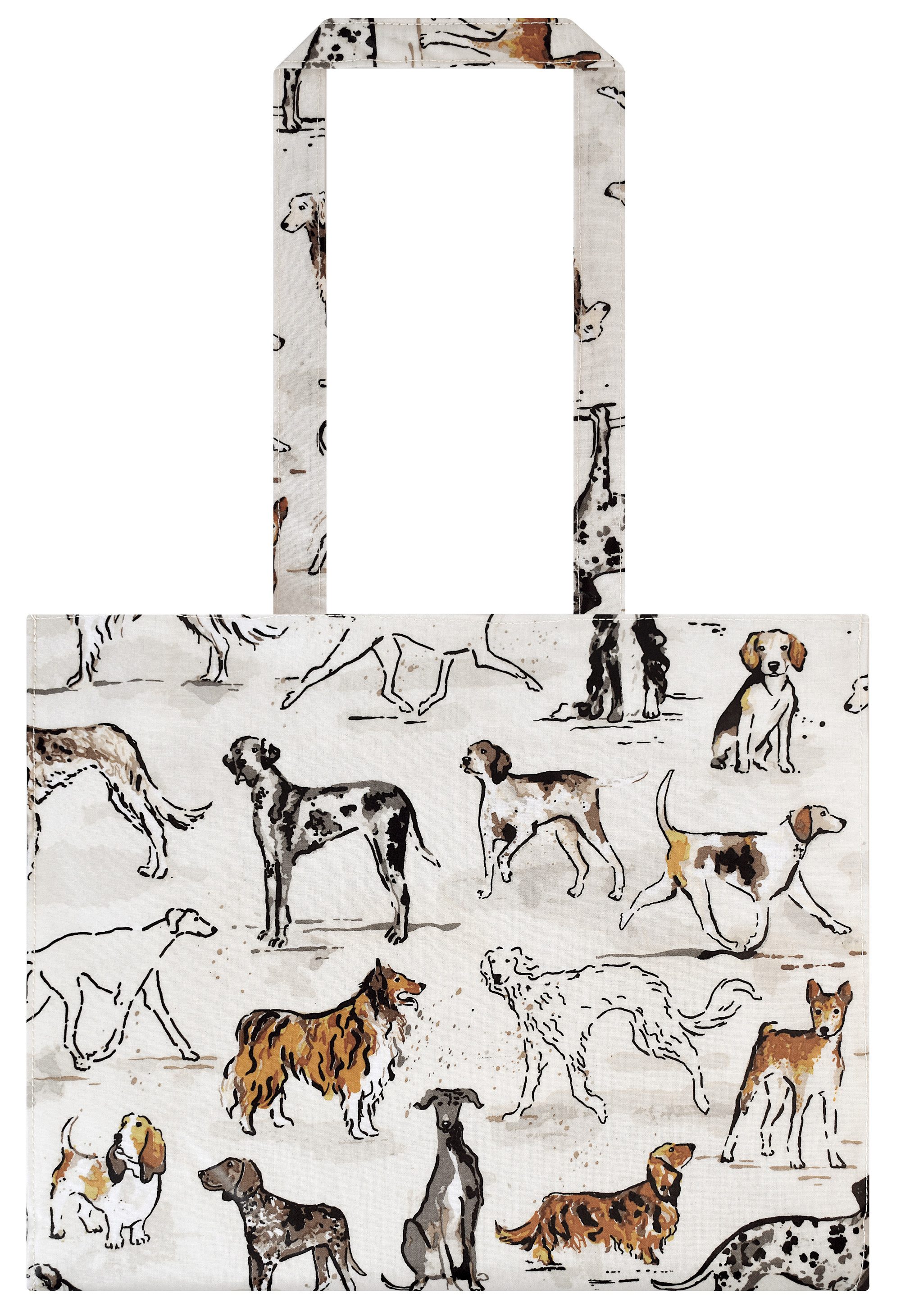 Ulster Weavers Einkaufsbeutel Country Dogs, Einkaufstasche Medium ca.37x31x13cm Baumwolle mit PVC-Beschichtung