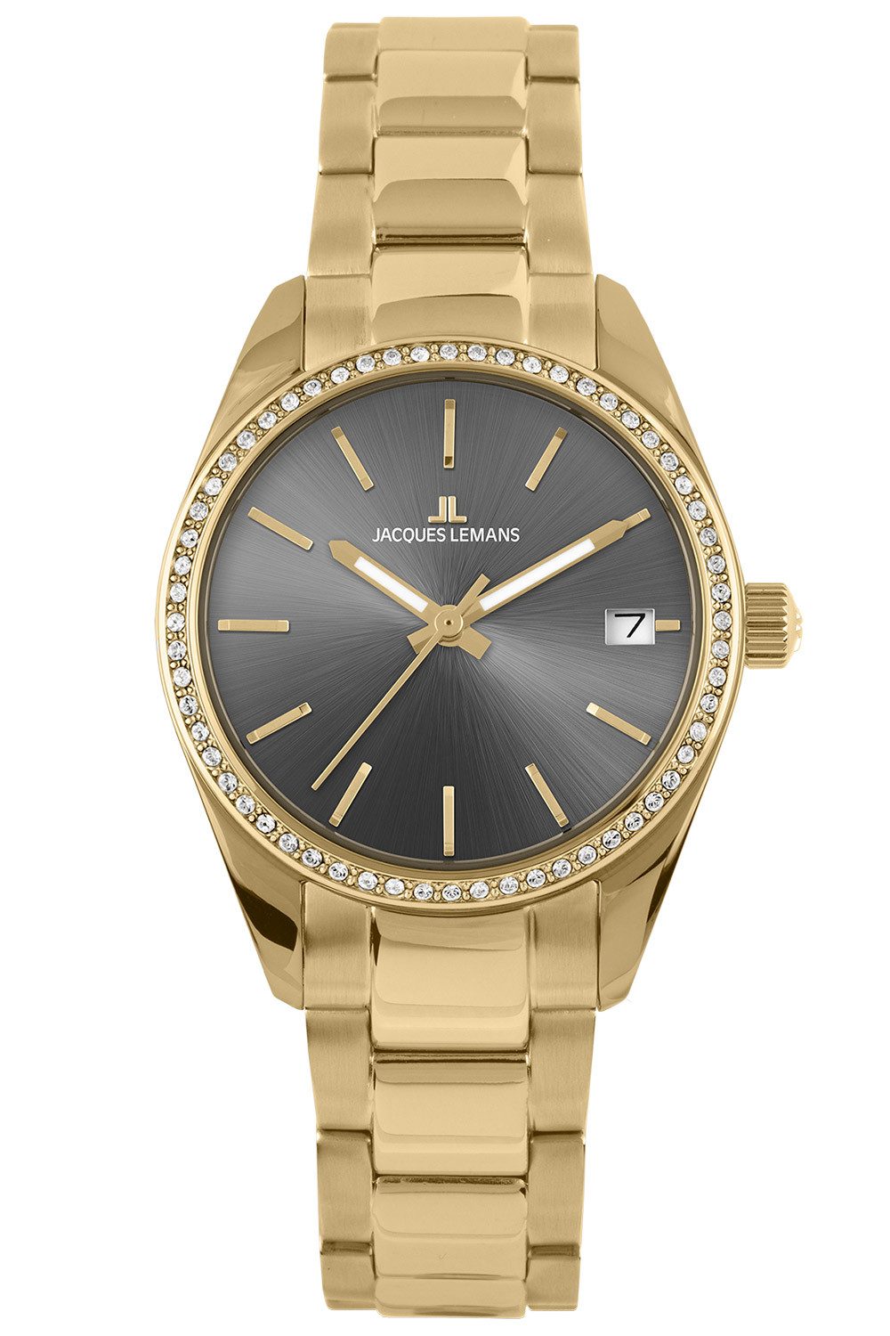 Jacques Lemans Quarzuhr Derby Goldfarben/Grau