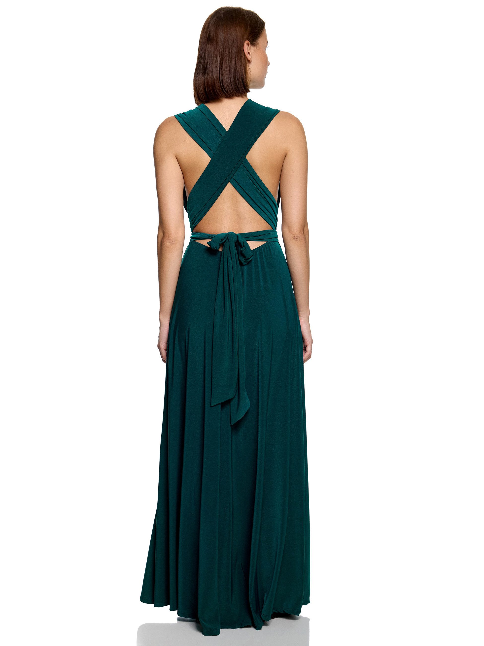 Worldclassca Abendkleid Worldclassca Abendkleid Partykleid Lang mit Schlitz Sommerkleid Maxikleid Cocktailkleid Wickelkleid Elegant Schulterfrei Ärmellos