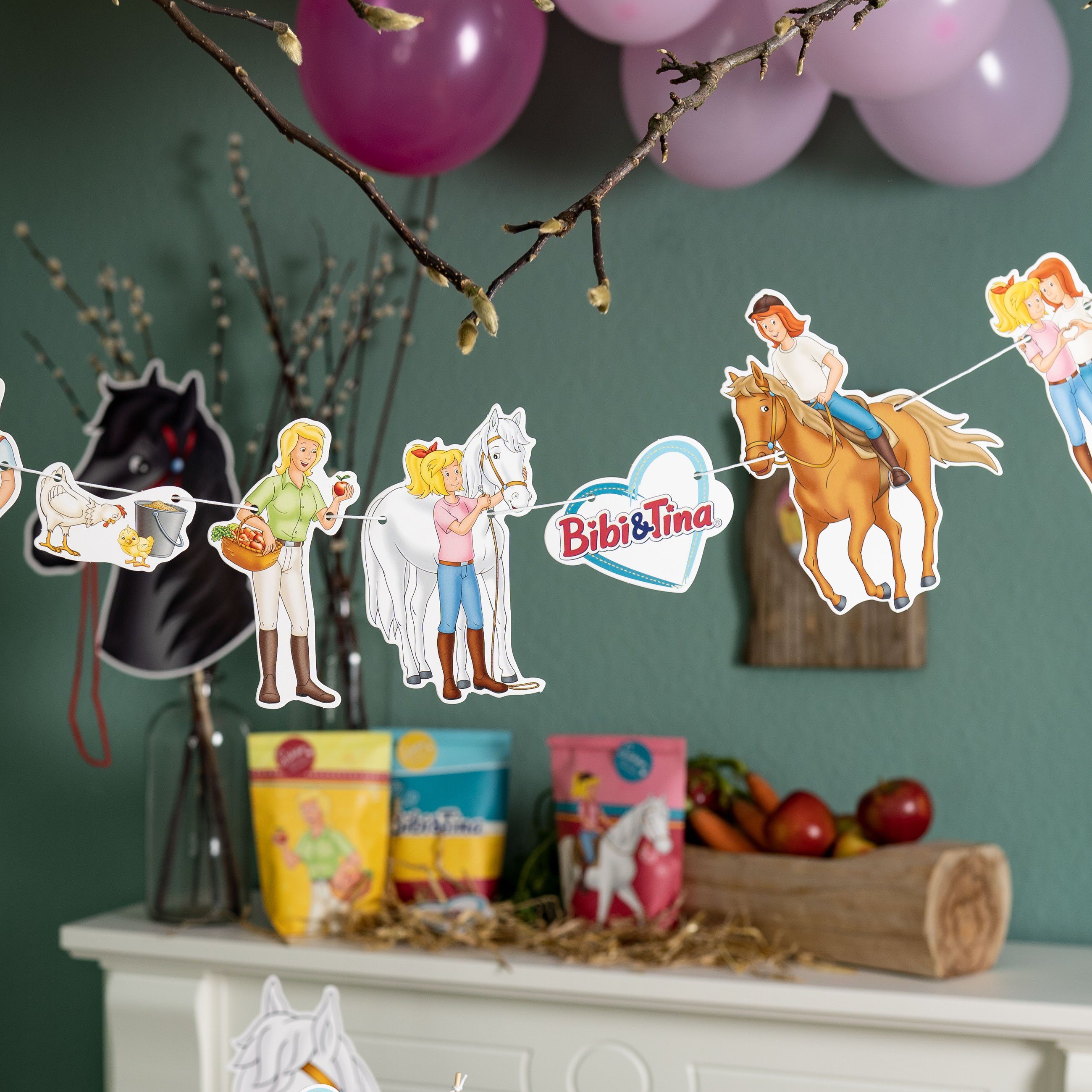 PAPIERDRACHEN Girlande Girlande Geburtstag - Deko für Kindergeburtstag - 10 m Partygirlande, für Mädchen und Jungs