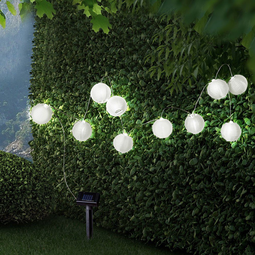 LED LED-Leuchtmittel Erdspieß Lampions Solar Solarleuchte Garten Dekolicht, Solarlampe Außen Globo verbaut, fest