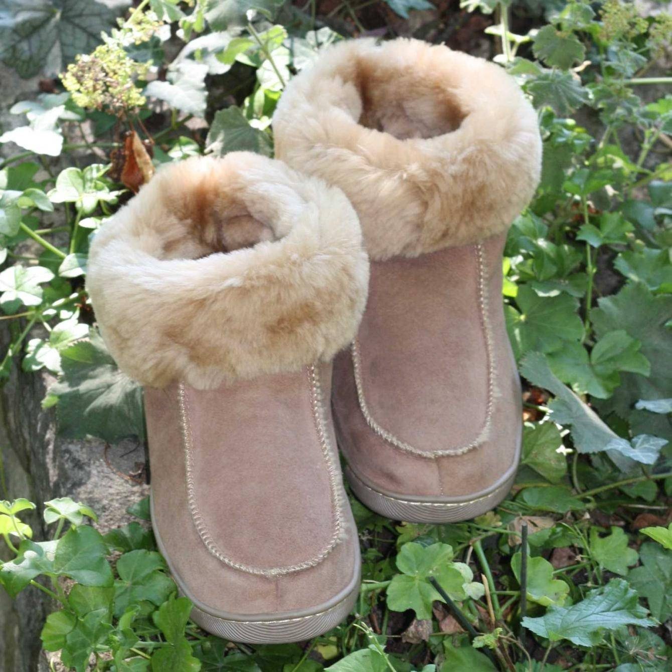 Hollert Hausschuh Herren Hausschuhe Emil Hüttenschuhe Merino Schaffell