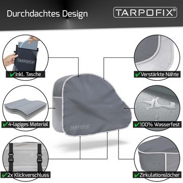 Tarpofix® Wohnwagenschutzhülle Deichselhaube Abdeckhaube mit 2x Klickverschluss, extra große & wasserfeste Deichselabdeckung - Anhänger & Wohnwagen Deichselschutzhülle - Deichselabdeckhaube