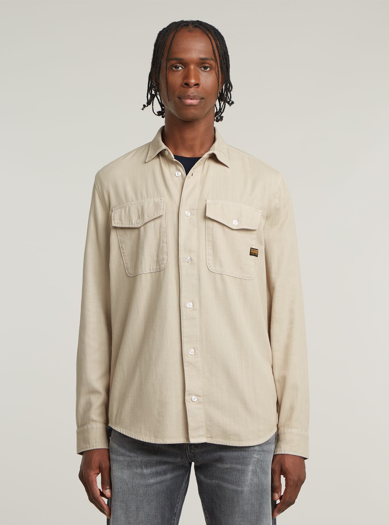 G-STAR Langarmshirt Marine Slim Hemd