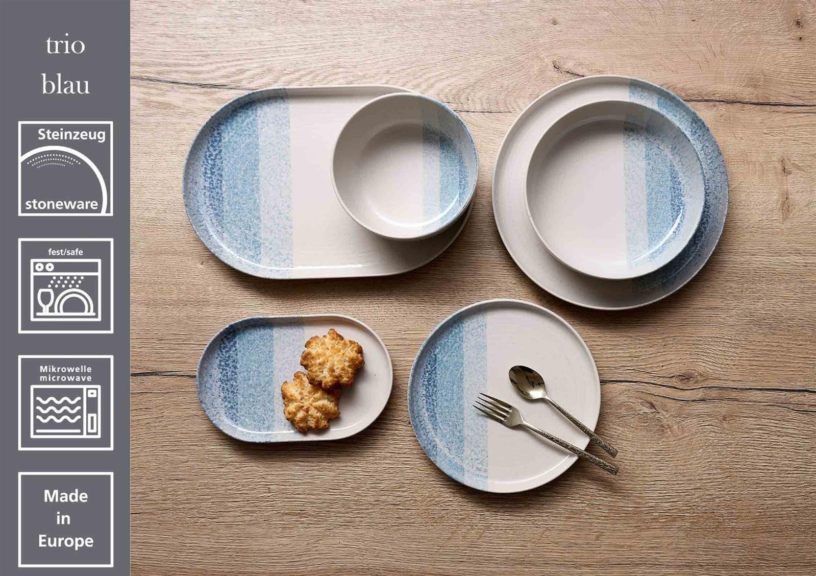 Ritzenhoff & Breker Schale Trio Müslischalen ø 14,5 cm 6er Set, Steinzeug, (6x Schale, 6-tlg)