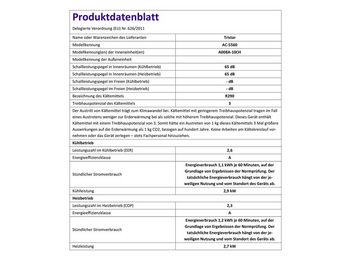 Tristar 3-in-1-Klimagerät, Mobile Klima-Anlage Heizung, Luftkühler Entfeuchter & Ventilator, 65dB