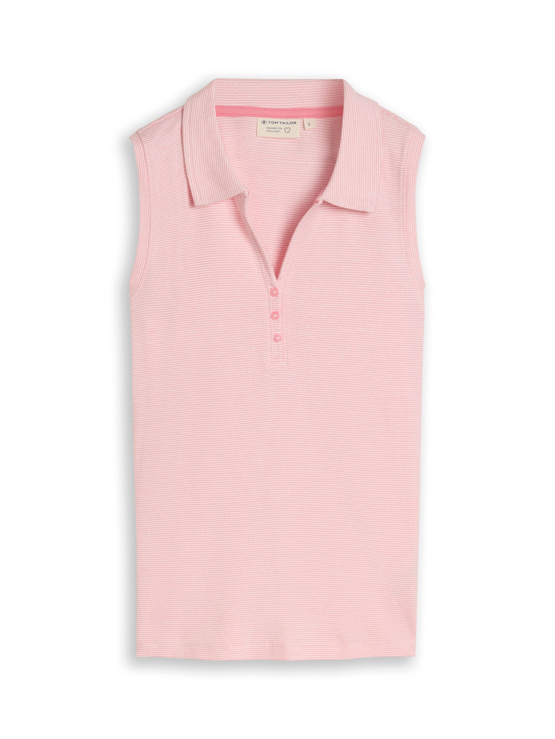 TOM TAILOR Poloshirt Sommertop gestreift mit Polokragen – Bild 5 von 5