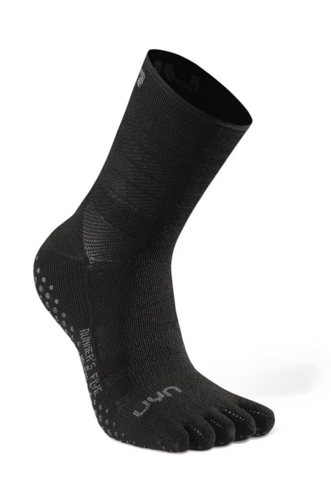 UYN Laufsocken Runner's Five Grip (Cool-Air-Flow) schwarz - 1 Paar