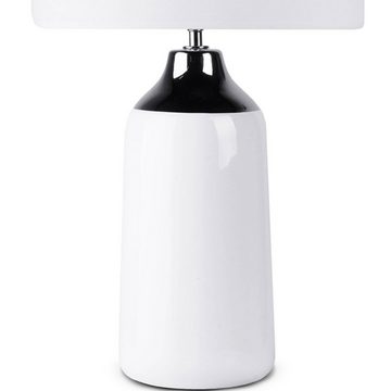 Konsimo Tischleuchte VENO Tischleuchten 2 Stück, ohne Leuchtmittel, E14, im modernistischen Stil, Keramik-Lampenschirm