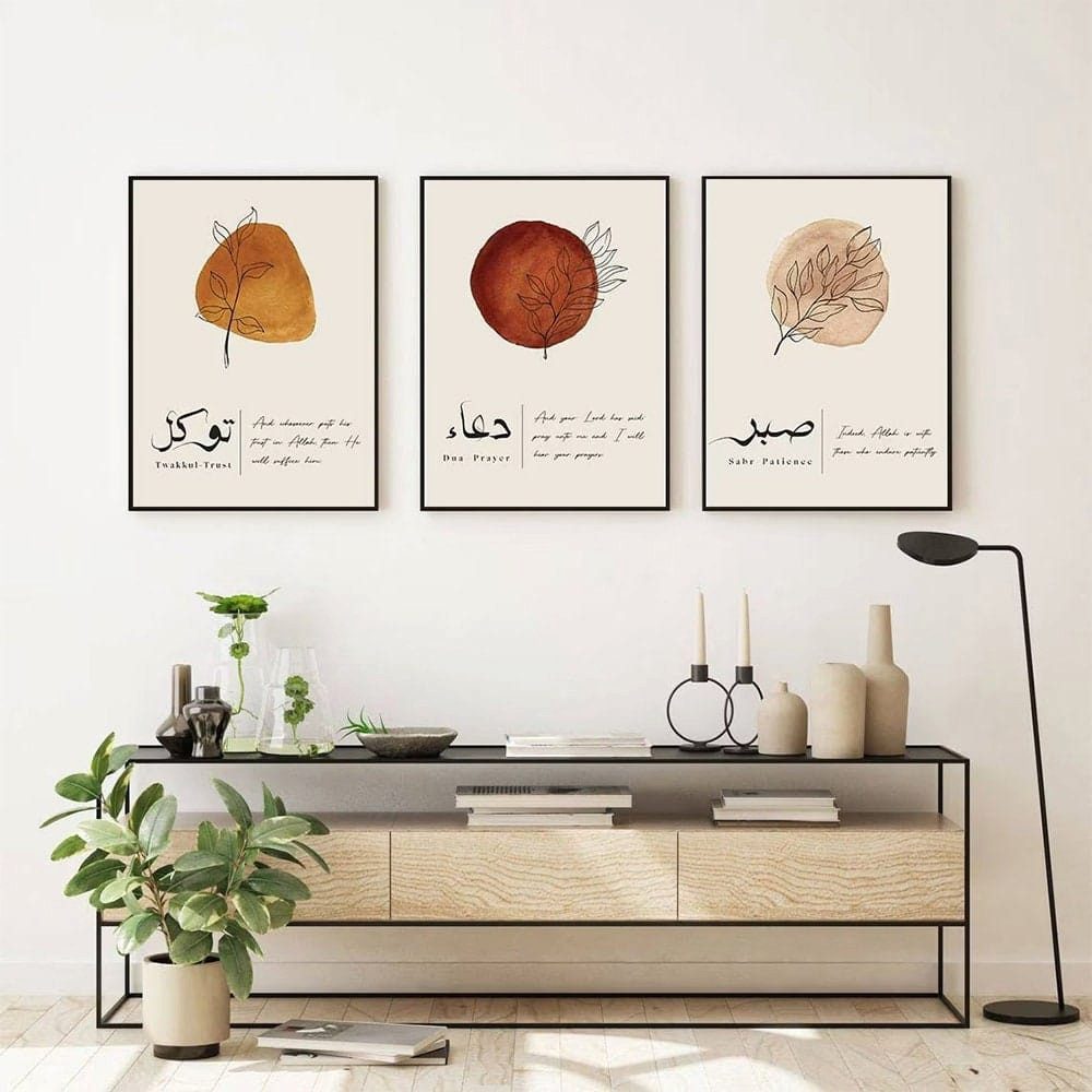 JUSTGOODMOOD Poster Abstrakte Form Kalligraphie Wandbilder Wohnzimmer Schlafzimmer Deko Pr, C (1 St) – Bild 2 von 5