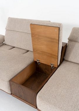 JVmoebel 4-Sitzer Wohnzimmer Beige Viersitzer Luxuriöses Polstersofa Textil Möbel, 1 Teile, Made in Europa