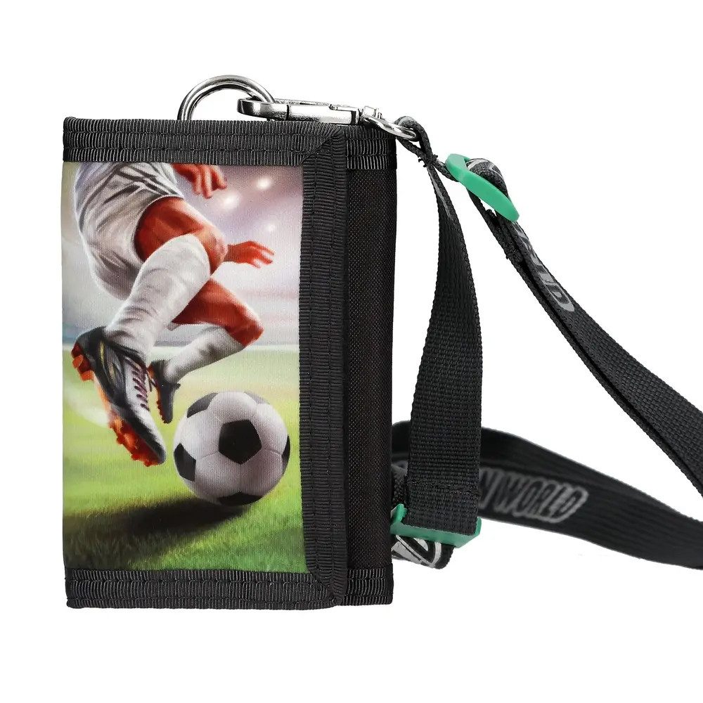 Depesche Kinderrucksack Action World Portemonnaie mit Lanyard Fussball