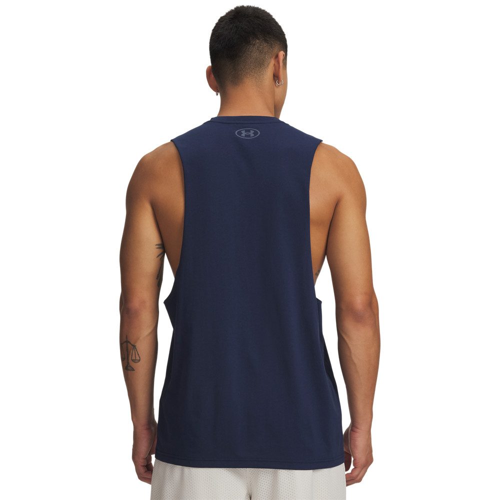 Under Armour® Trainingstop UA LEFT CHEST CUT OFF TANK sportliche Schnittform, für Trainingseinheiten, leichtes Design
