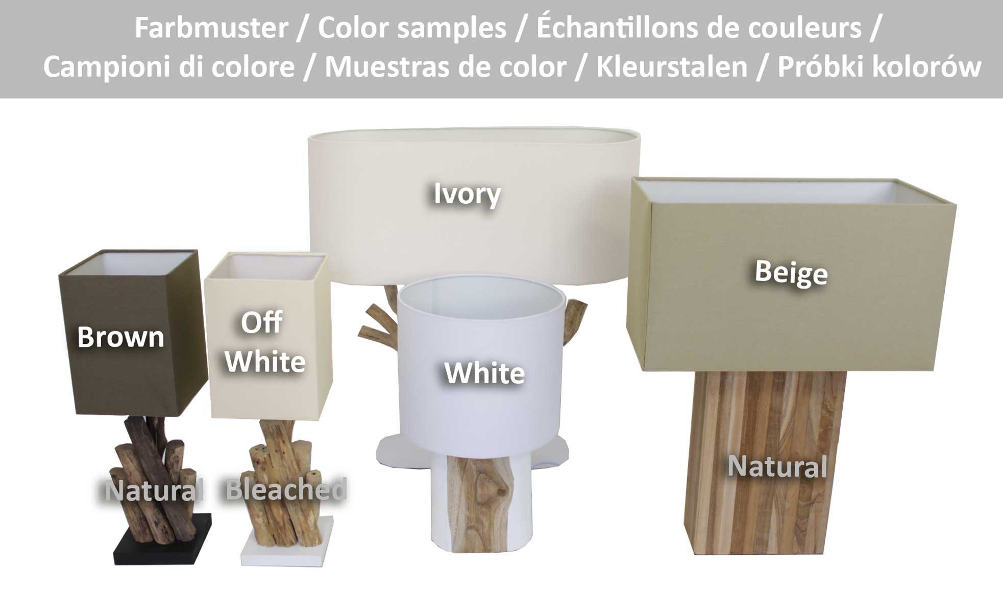 Kiom Tischleuchte Ivory Leuchtmittel, für nicht Leuchtmittel abhängig Leuchtmittel cm, natur weiß & Tonala wechselbare inklusive, Holzleuchte Holz 61