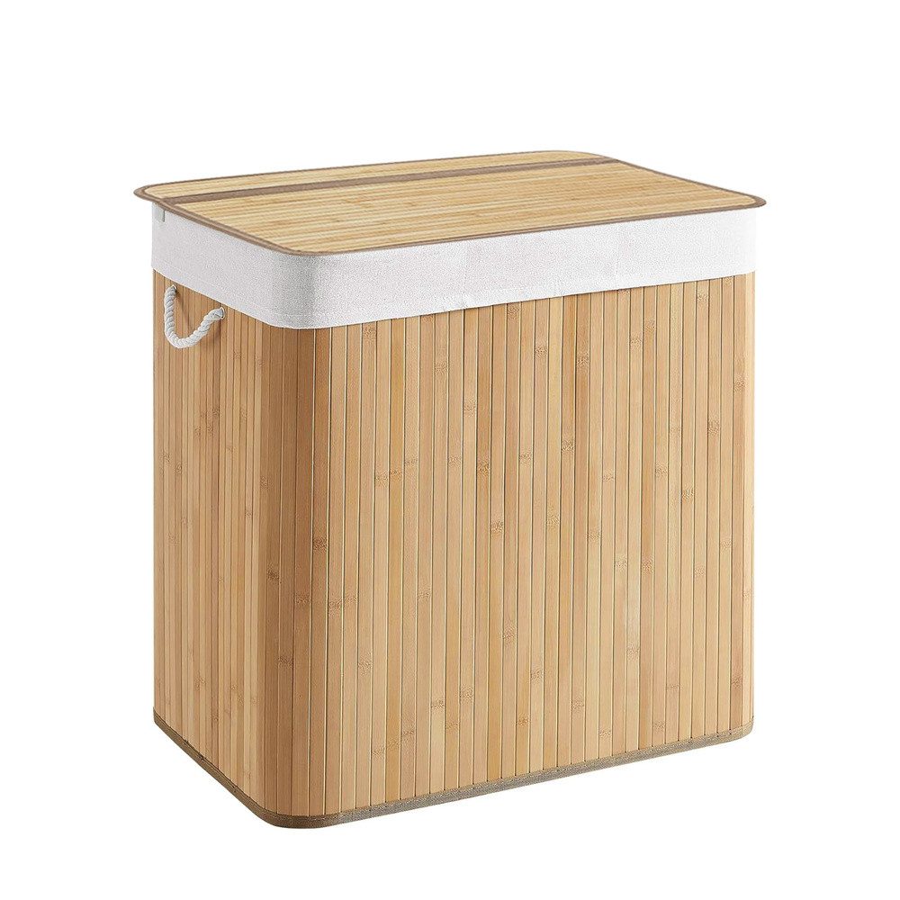 hjh LIVING Wäschesortierer Wäschekorb FALSTER XXL B Bambus, Stoff (1 St), F günstig online kaufen