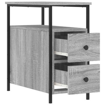 furnicato Nachttisch Grau Sonoma-Eiche 30x60x60 cm Holzwerkstoff