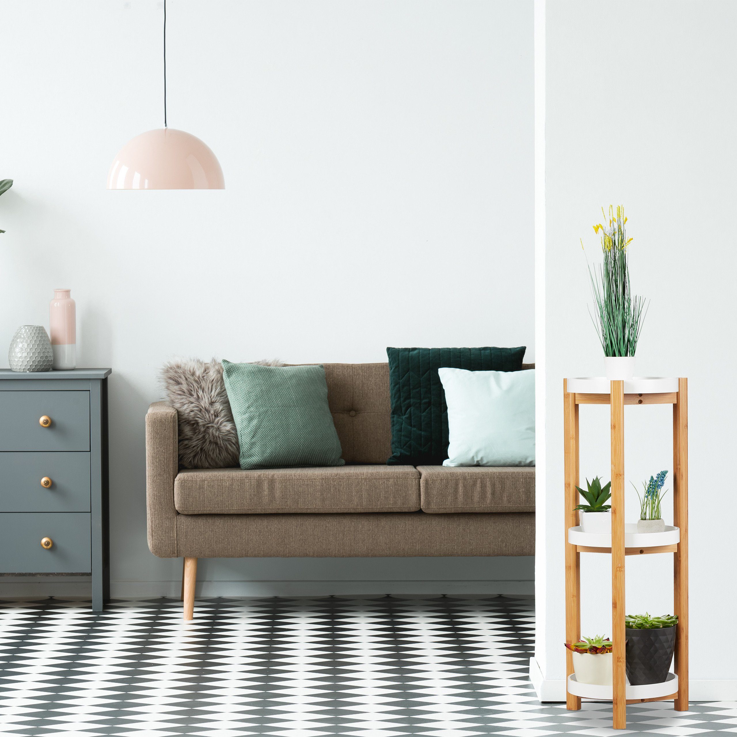 relaxdays Blumenständer Blumenregal rund günstig online kaufen