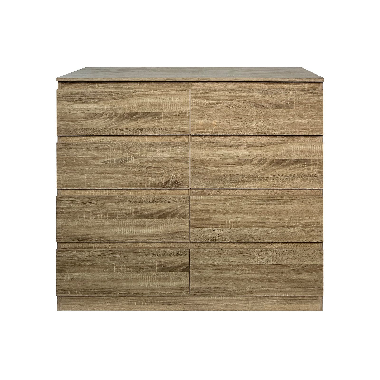 HTI-Living Kommode Moderne Kommode mit 8 grifflosen Schubladen Sonoma (Stück, 1 St., 1 Kommode ohne Dekoration), Sideboard