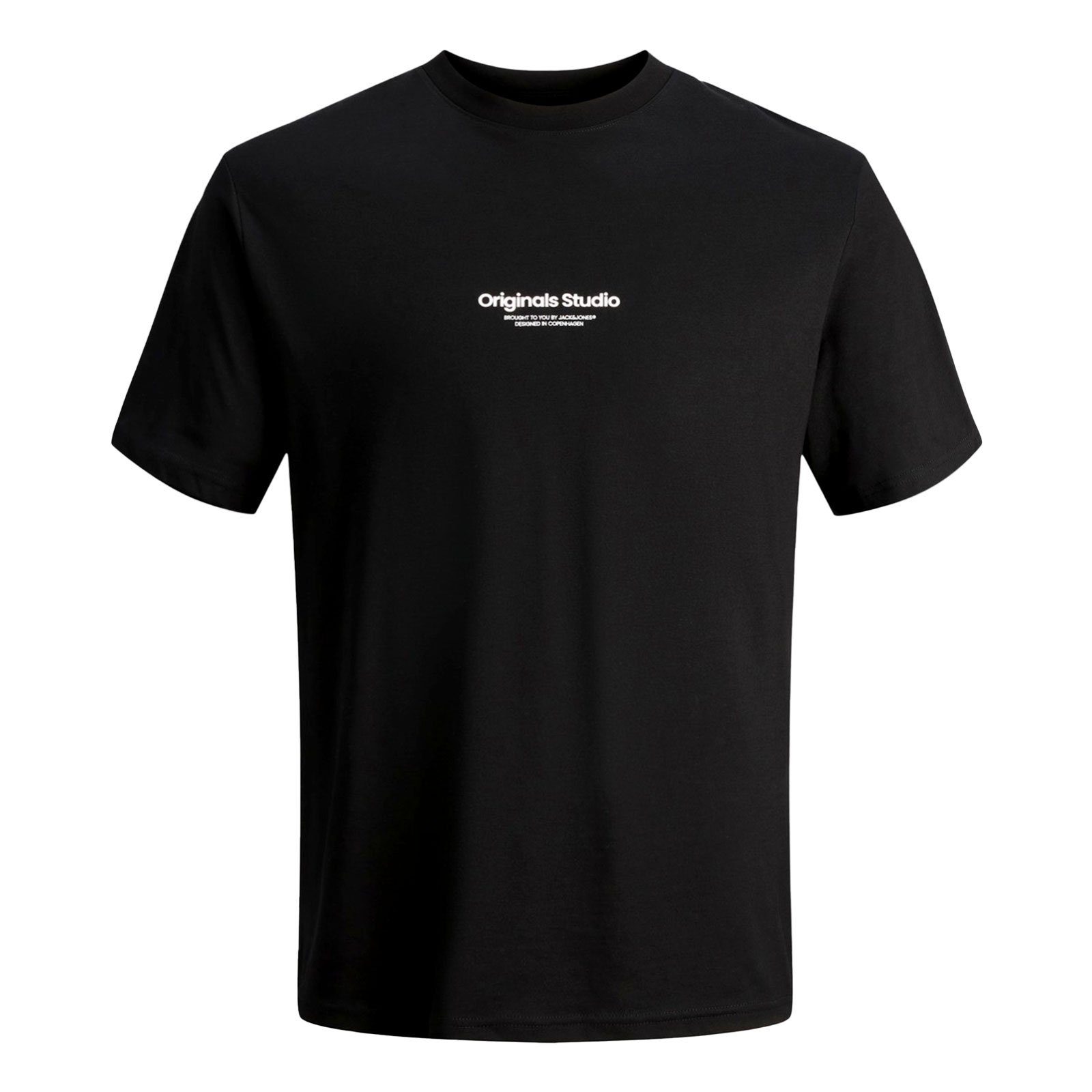 Jack & Jones T-Shirt 1er Pack Jorvesterbro Tee SS Crew Neck mit modischem Schriftzug auf der Vorderseite