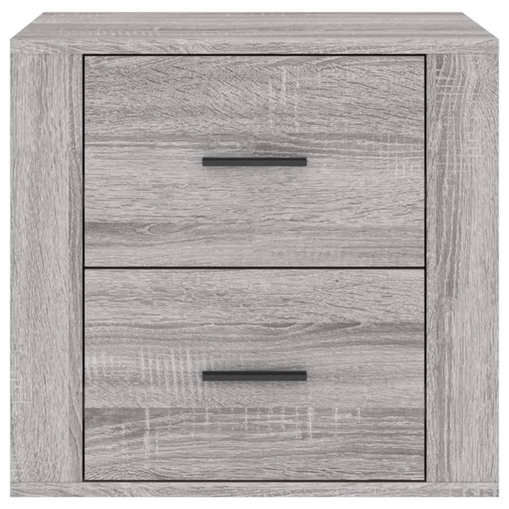 vidaXL Sonoma 50x39x47 (1-St) Fächerschrank cm Grau Nachttisch