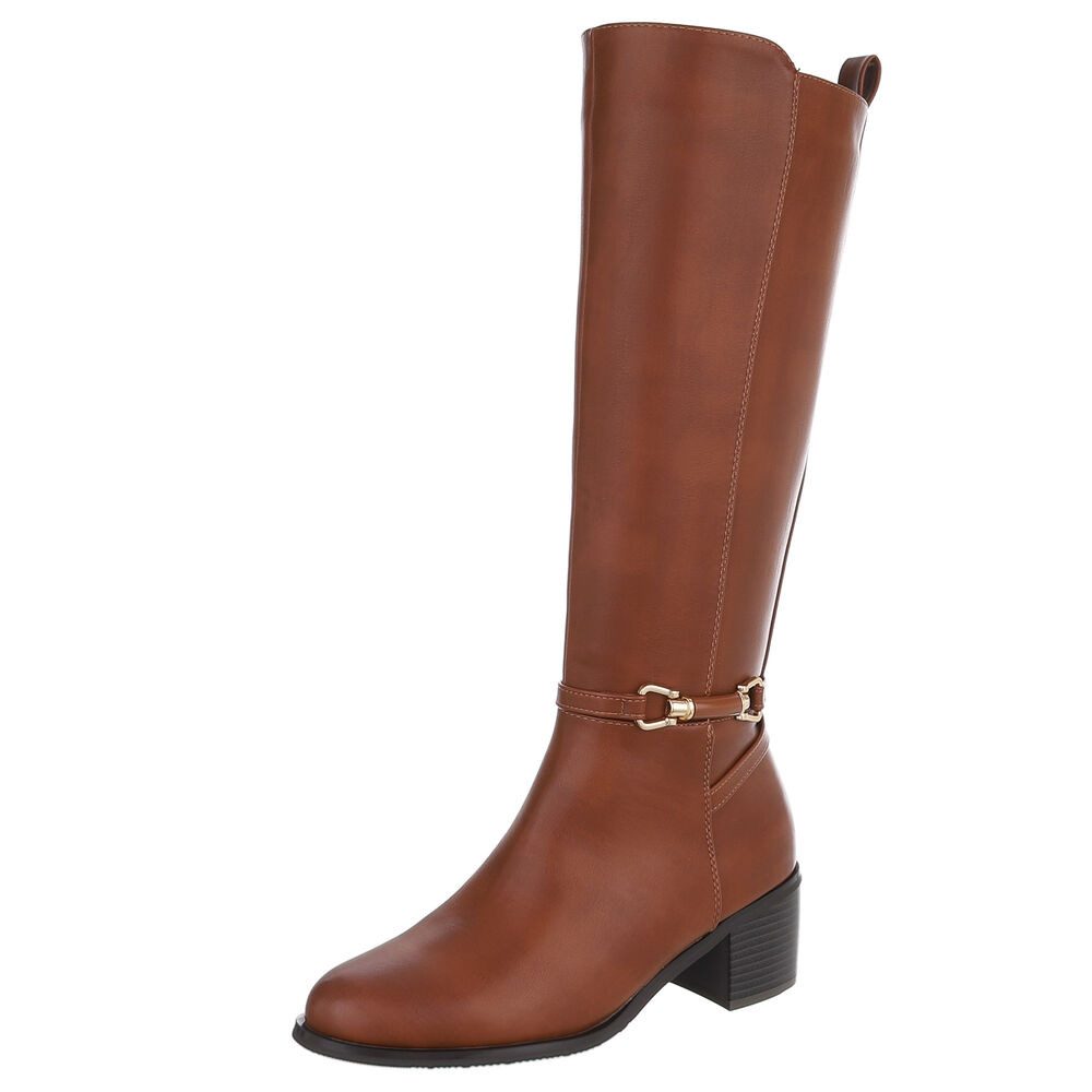 Ital-Design Elegante Damen-Stiefel mit Riemen und günstig online kaufen
