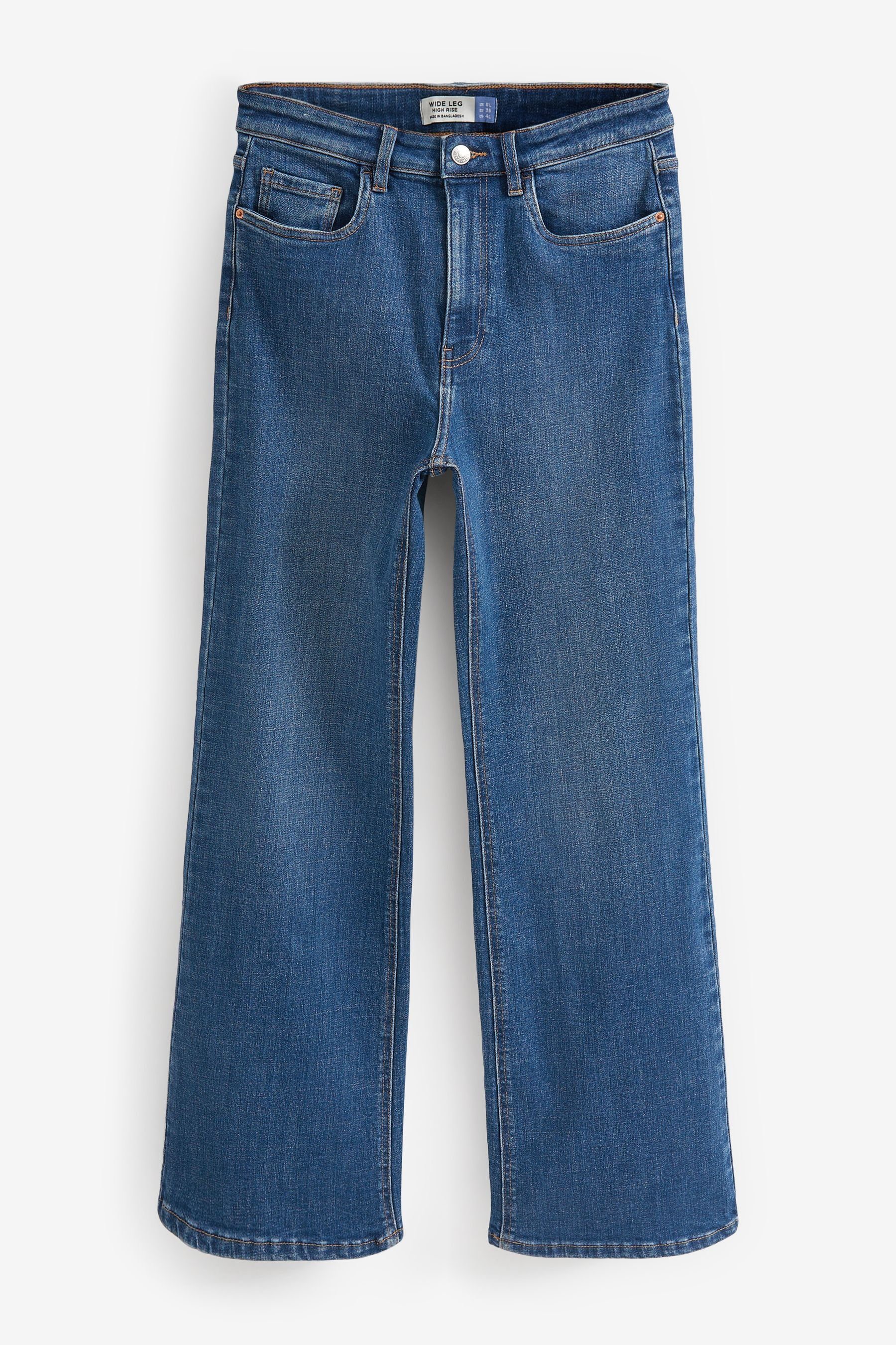 Next Weit Weite geschnittene Blue Jeans (1-tlg) Jeans Mid