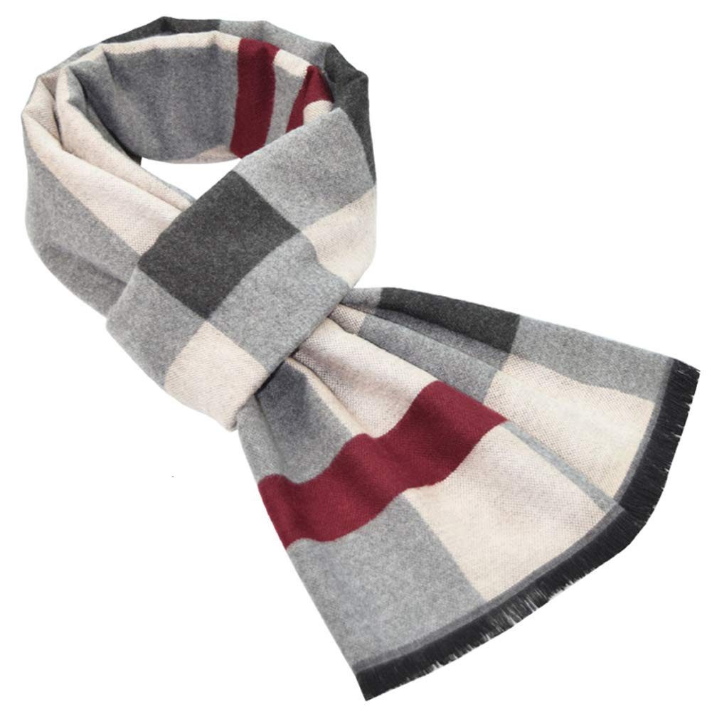 FOUORTUNATE-BEE Schal Herren-Schal kariert – Warmes, dickes Winteraccessoire für Männer, Modischer Winter-Herrenschal – Weich, warm und bequem