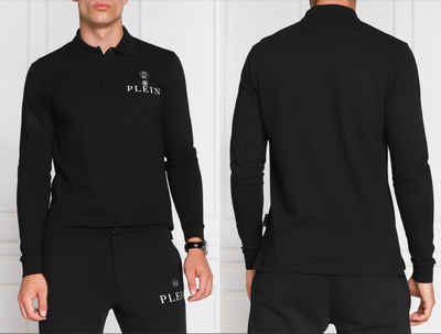 PHILIPP PLEIN Poloshirt PHILIPP PLEIN Polo Shirt Polohemd Leather PP Hexagon Patch Hemd T-shir