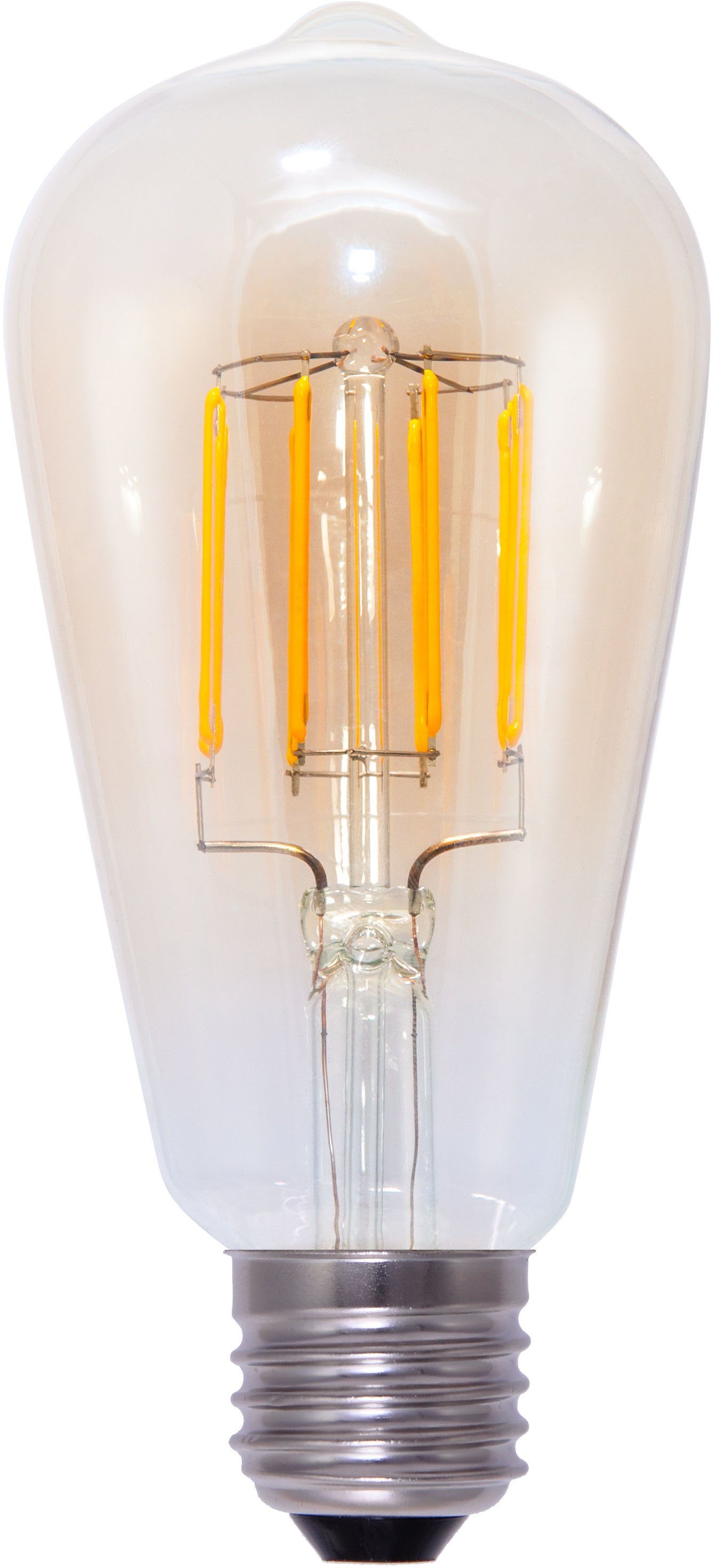 SEGULA LED-Leuchtmittel LED Rustika gold, E27, Warmweiß, dimmbar, E27, Rustika, gold
