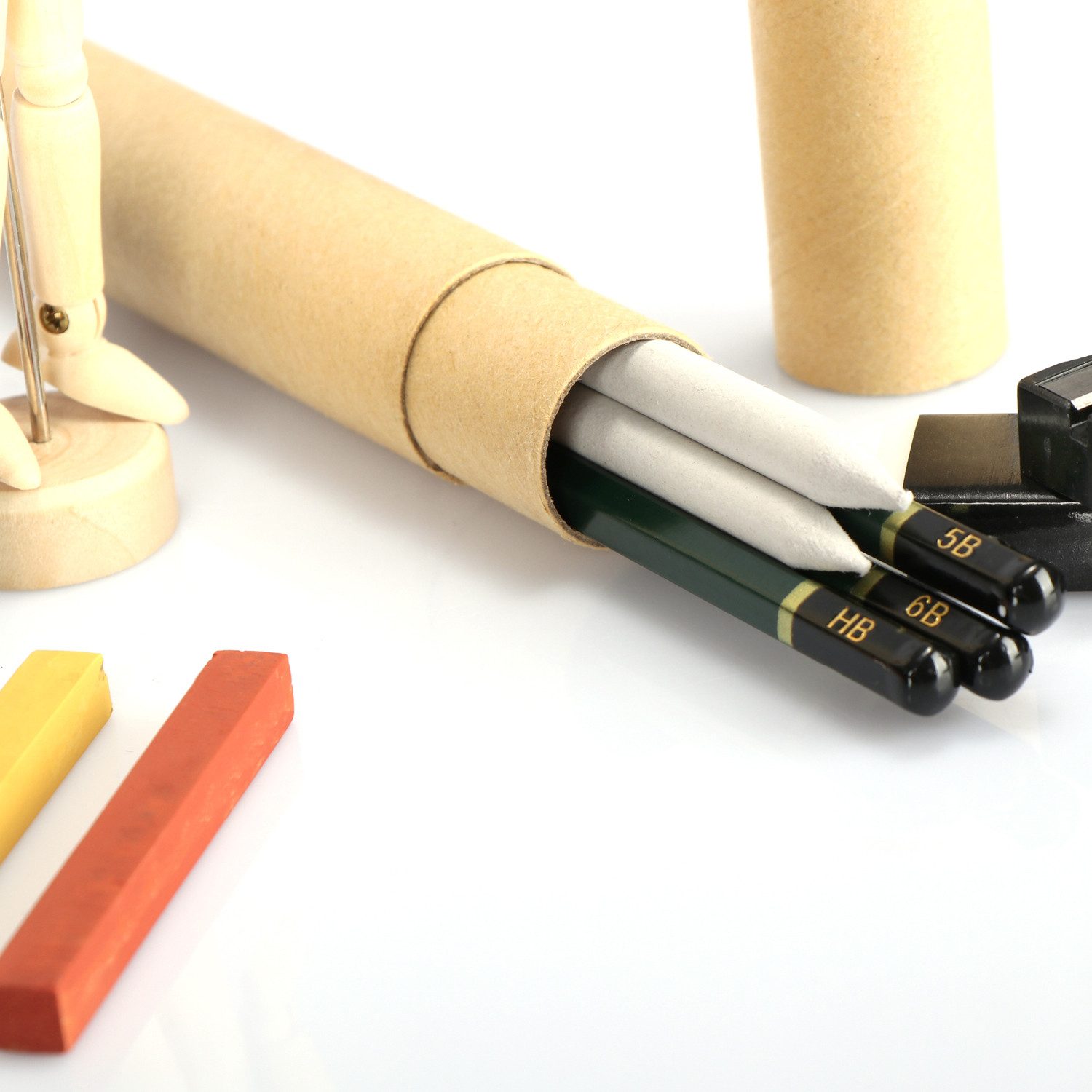 com-four Malstift Tolles Zeichenset für Kinder und Einsteiger, (12-tlg), Bleistiften, Kreide, Kohle, Radiergummi, Anspitzer, Etu – Bild 2 von 5