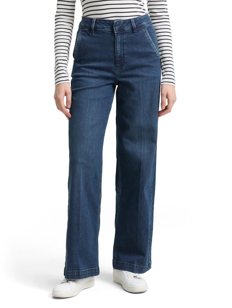 TOM TAILOR 5-Pocket-Jeans TT MADINA WIDE Jeans Wide-Leg-Jeans mit High Wais günstig online kaufen