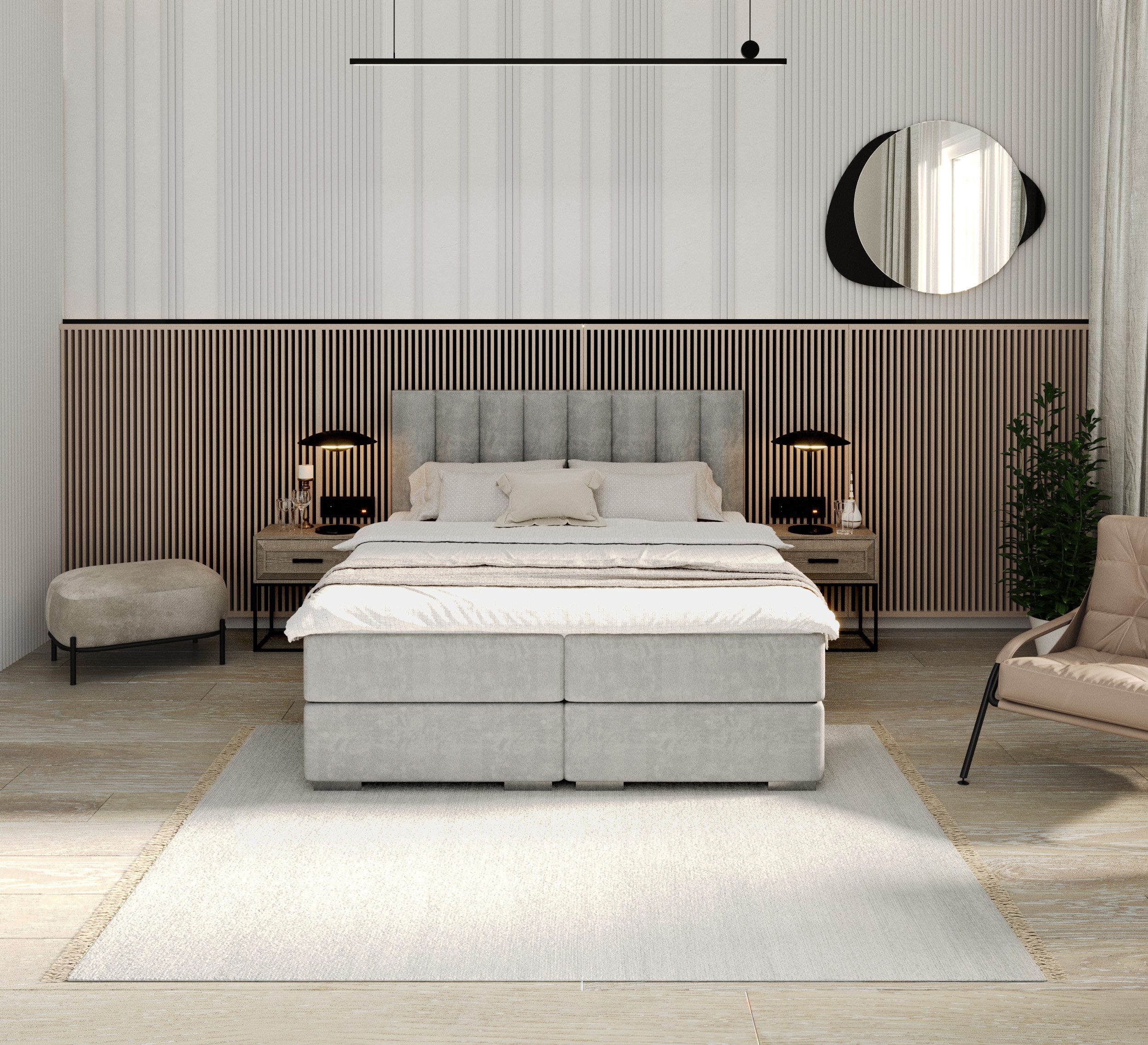 FDM Boxspringbett Polsterbett Stauraumbett Springbett 140x200, 160x200, 180 günstig online kaufen