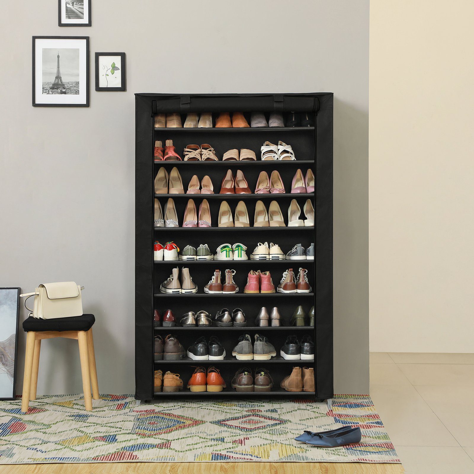SONGMICS Schuhregal Stoffschrank, 10 Ebenen, Vliesstoff, günstig online kaufen