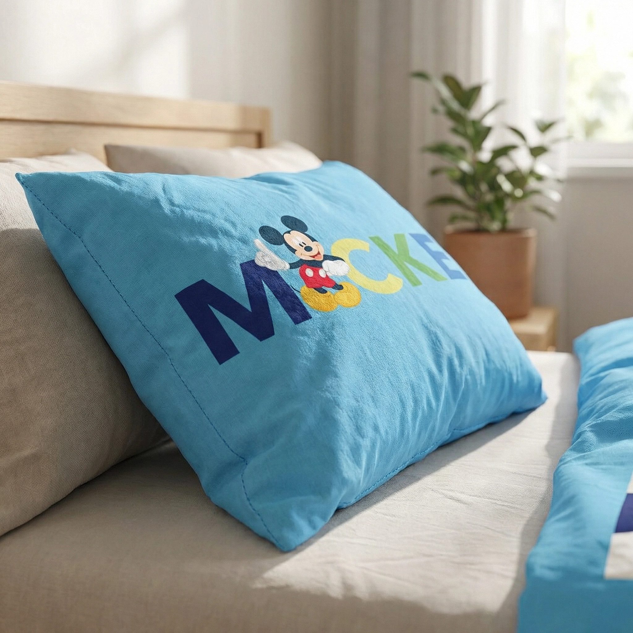 Disney Bettwäsche Disney Mickey Maus Kinder Mikrofaser Bettwäsche 2tlg Set, Mikrofaser, 2 teilig, 135/140x200 cm Kissenbezug 63x63 cm