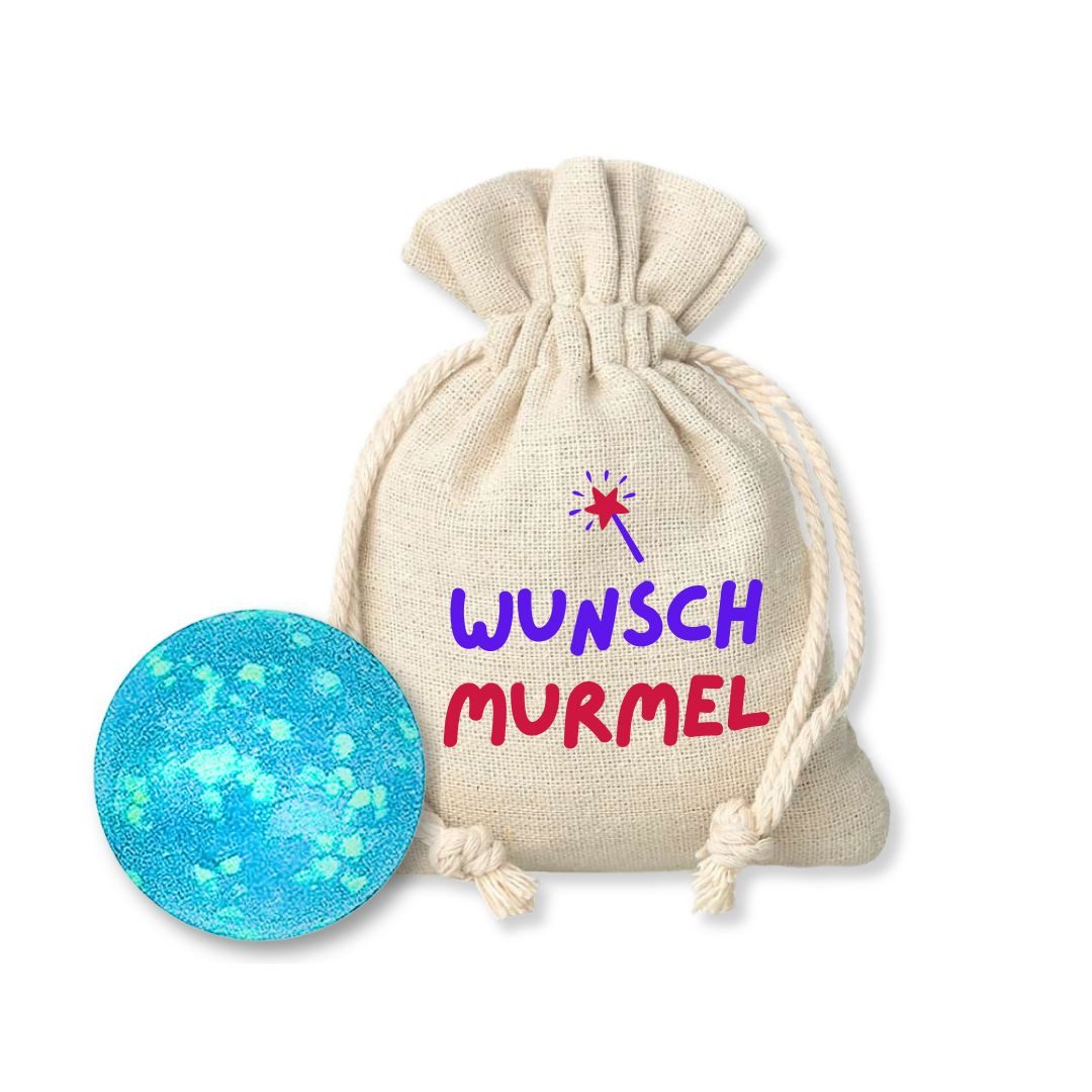 suebidou Dekoobjekt Mut, Glück, Wunsch Murmel Glow in the Dark Geschenk, nachhaltig, kreativ, Glow in the Dark