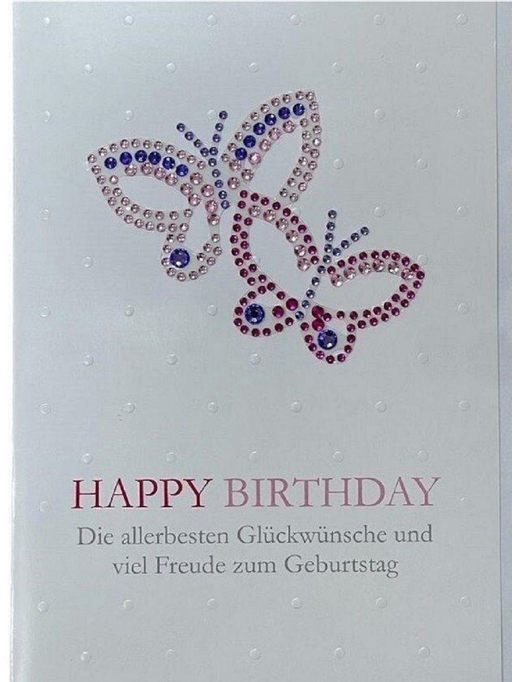 HOME FASHION Geburtstagskarten Schmetterling- Geburtstagskarte - hochwertig Karte mit Umschlag