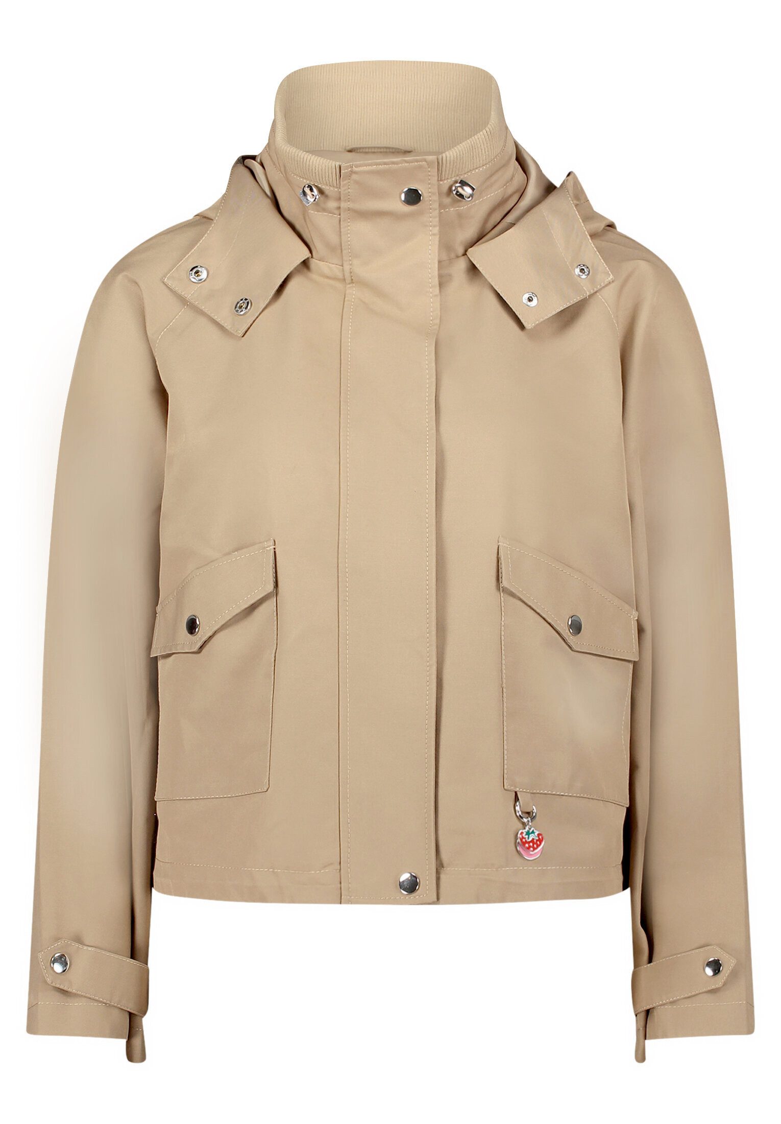 Cartoon Canvasjacke Damen mit aufgesetzten Taschen