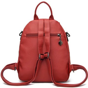 SHG Cityrucksack ◊ Rucksack Freizeitrucksack Tagesrucksack Schulrucksack Mädchen Damen (rot), Freizeit Reise Sport Arbeit Schule Uni