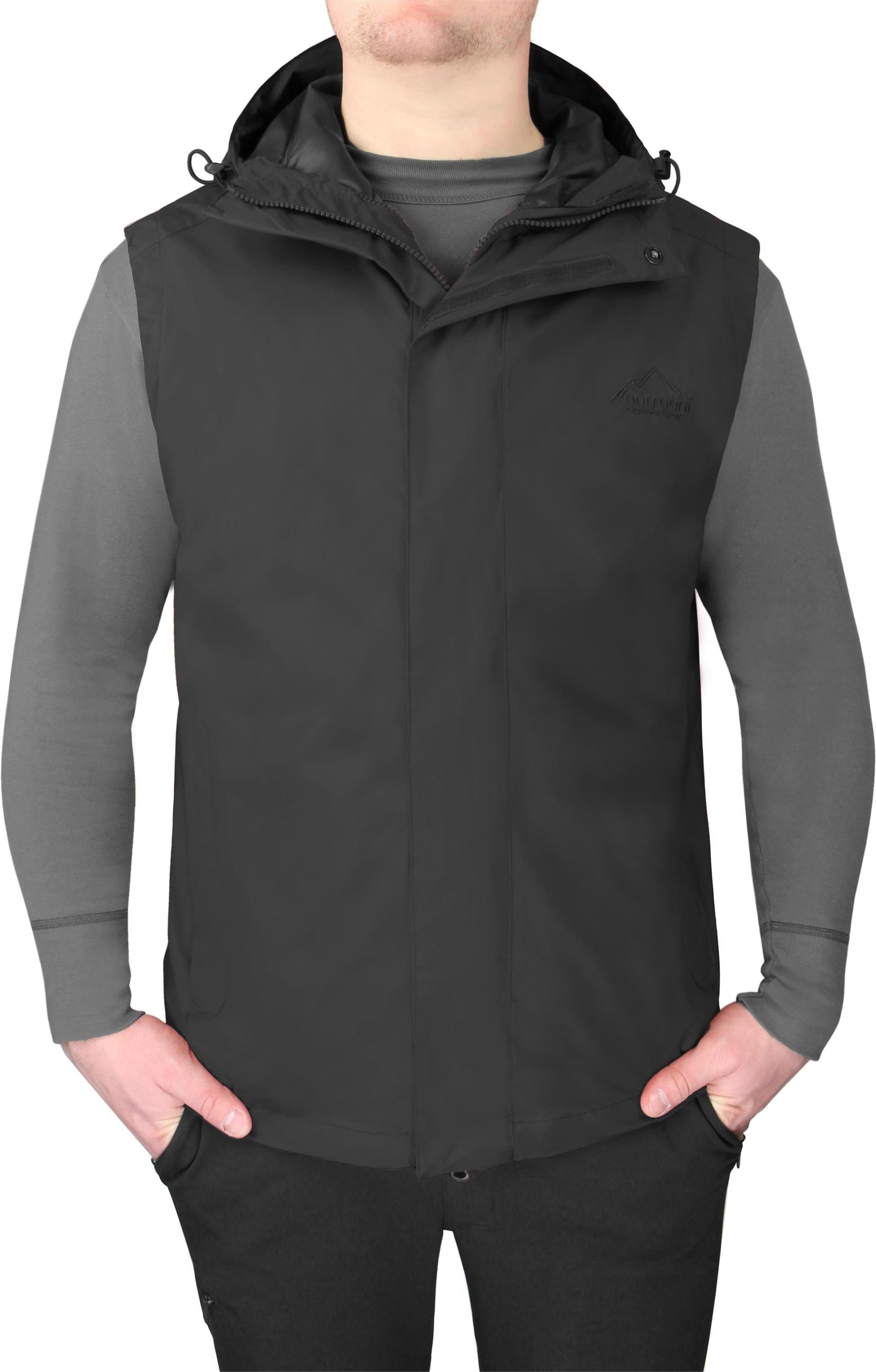 normani Funktionsweste Herren Hardshellweste Kolumbus Wasserdichte Outdoorweste Softshellweste Sommerweste mit Innentasche