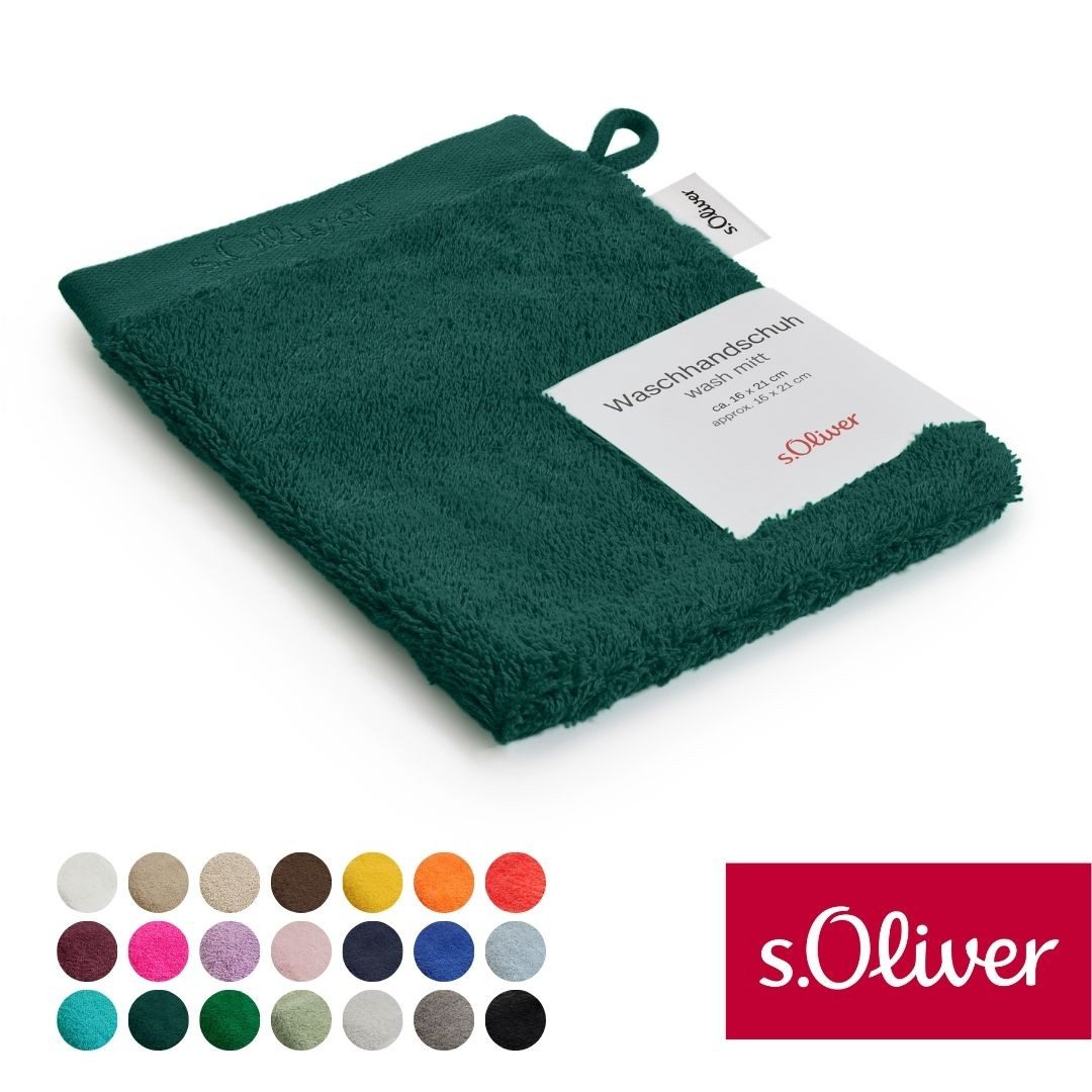 s.Oliver Waschhandschuh s.Oliver, Premium Qualität, 600 gr/m², auch als Sets erhältlich, Walkfrottier (1-St), große Farbauswahl, auch als Duschtuch, Handtuch, Gästetuch
