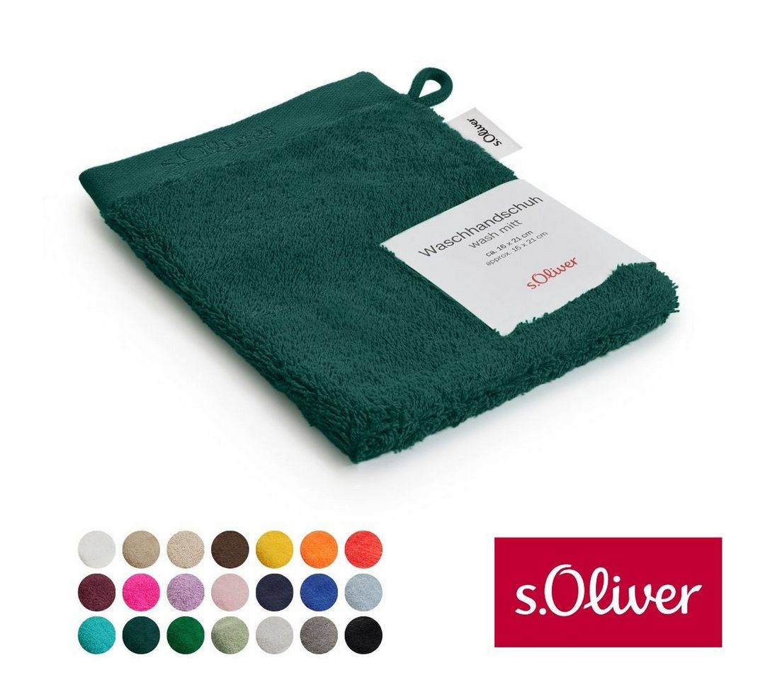 s.Oliver Waschhandschuh s.Oliver, Premium Qualität, 600 gr/m², auch als Sets erhältlich, Walkfrottier (1-St), große Farbauswahl, auch als Duschtuch, Handtuch, Gästetuch