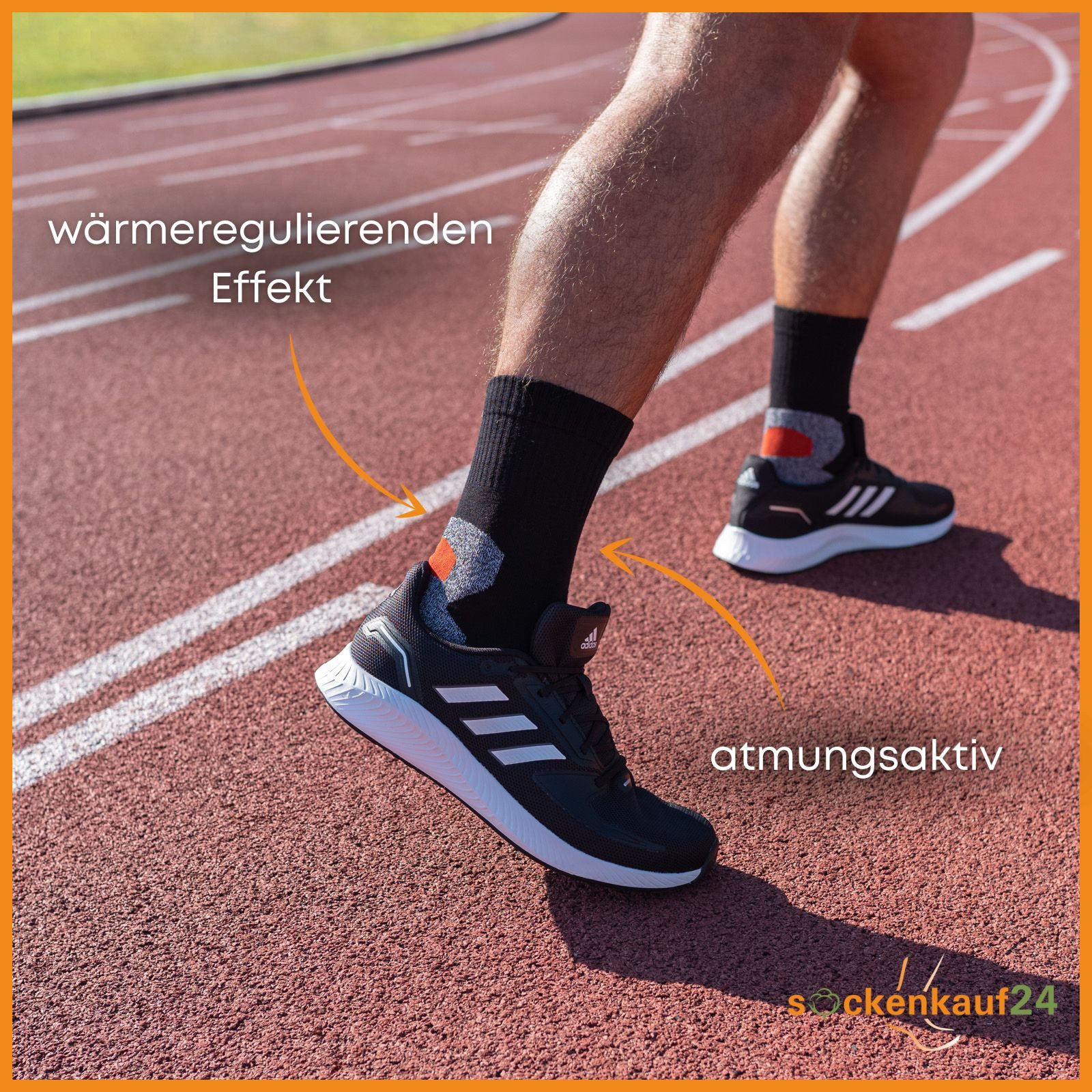 sockenkauf24 Sportsocken 3 Paar Damen & Herren Funktionssocken (43-46, Grau) Laufsocken Wandersocken Stoßabfedernd - 16101 WP