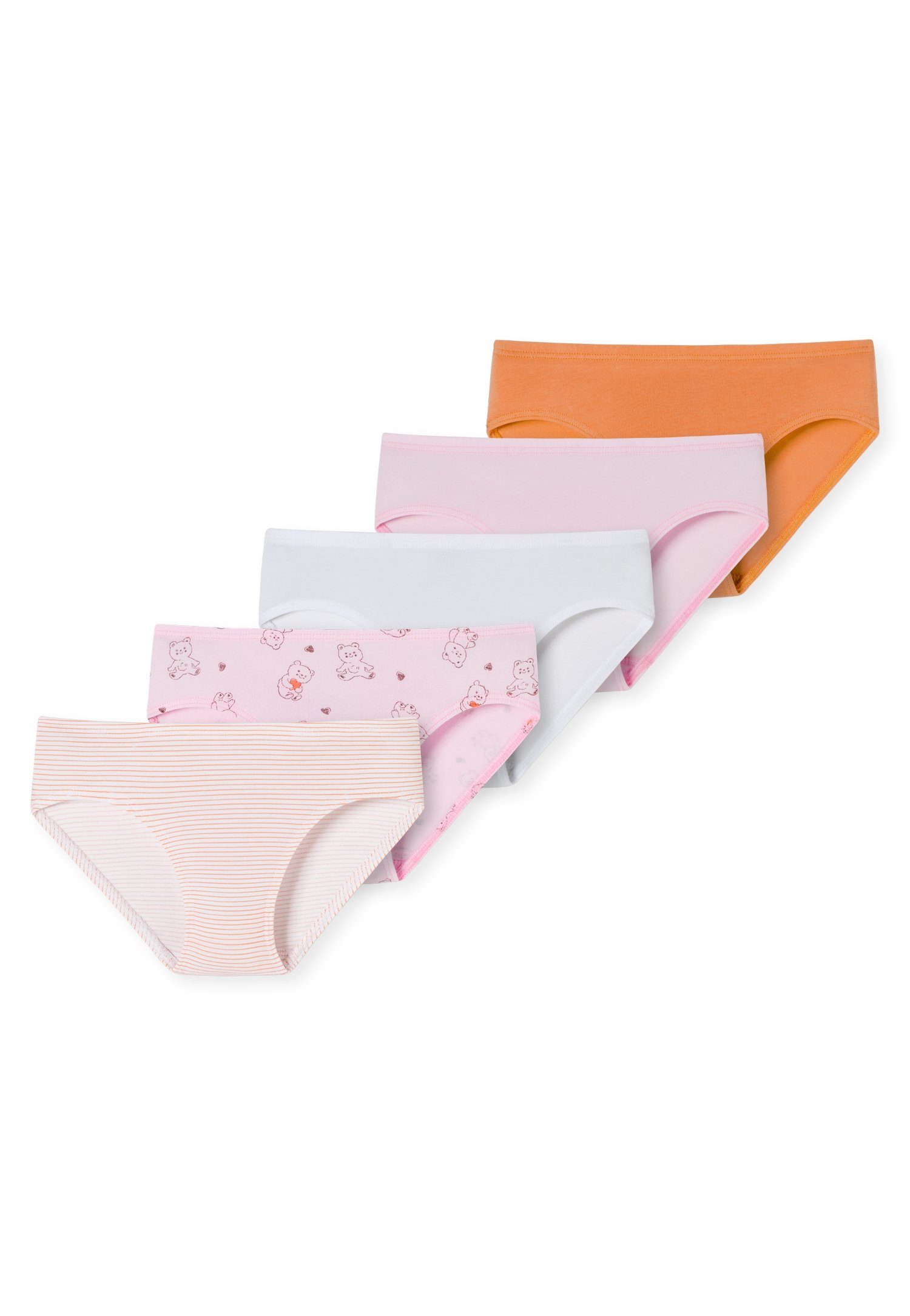 Schiesser Slip (5er-Pack) mit Softbund rosa/orange