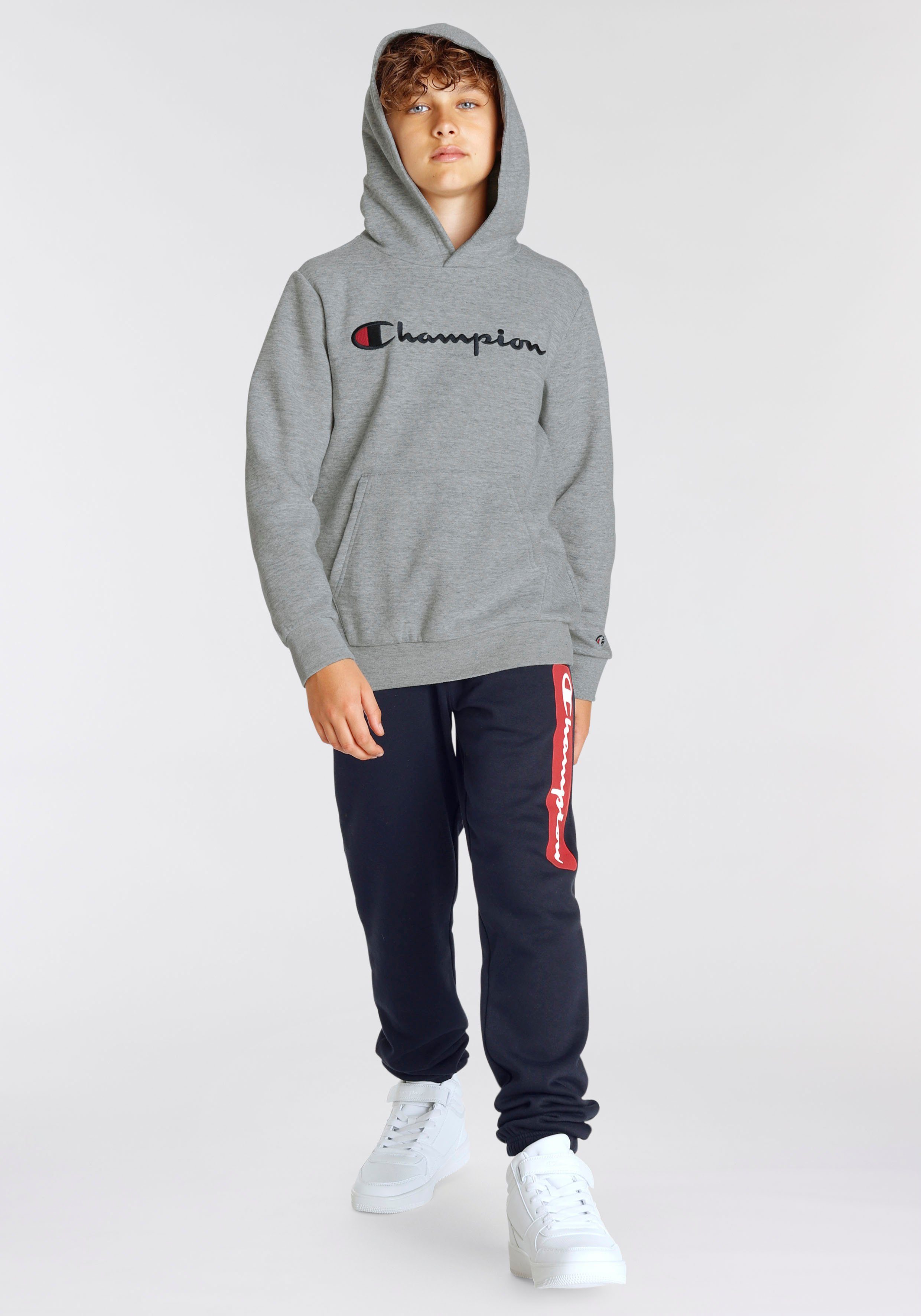 Hooded für Classic grau 2 Kinder Logo large Sweatshirt - Champion Sweatshirt