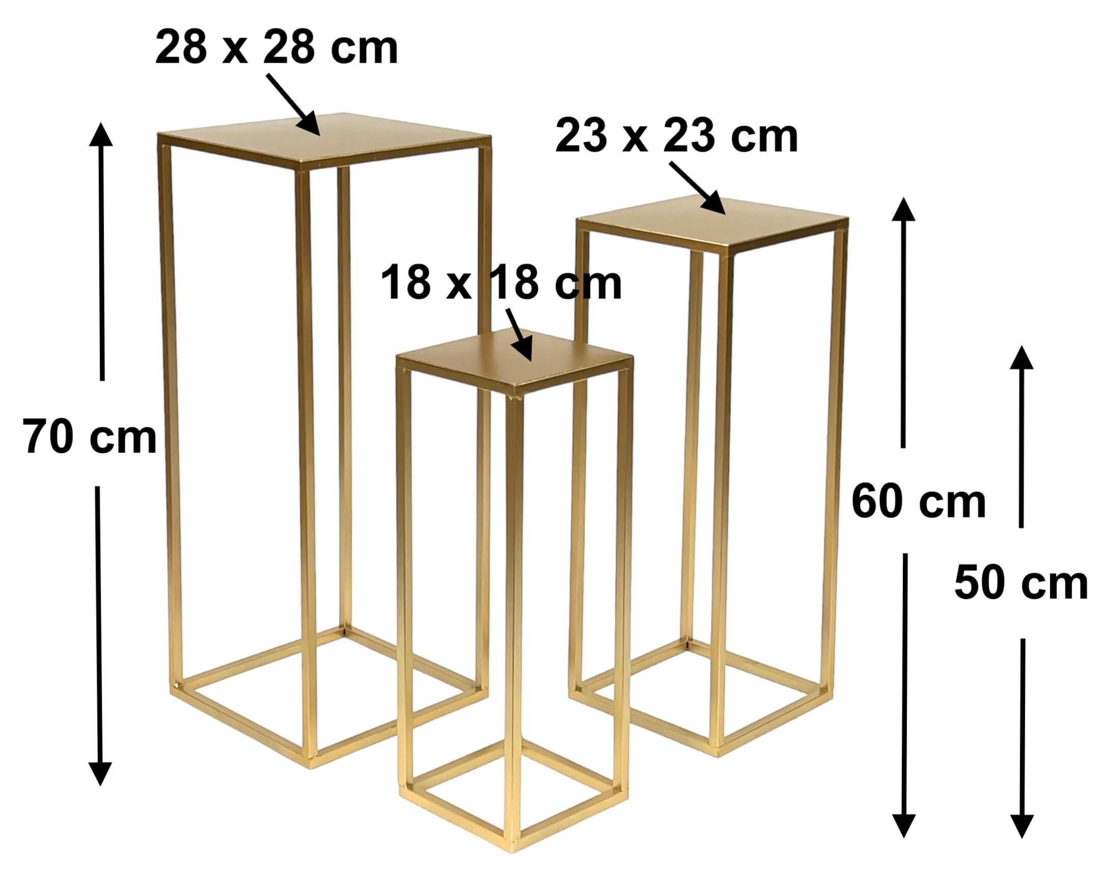 DanDiBo Blumenhocker Metall Gold Eckig Blumenständer günstig online kaufen