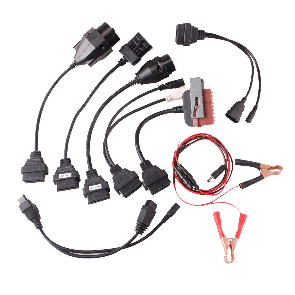 vhbw passend für Fiat Elektronikgeräte Adapter OBD1 30-Pin / OBD1 2-Pin / OBD1 2-Pin + 2-Pin / OBD1 38-Pin / OBD1 10-Pin / OBD1 3-Pin, OBD2 16Pin