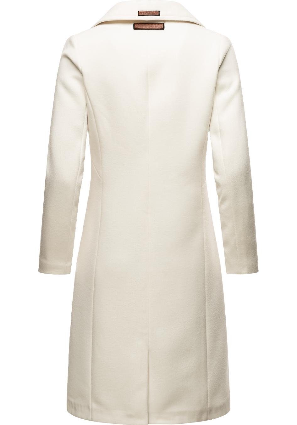 Navahoo Wintermantel Wooly edler Damen Trenchcoat in Wollmantel-Optik