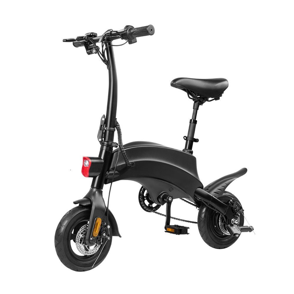 Fangqi E-Bike DYU S2 10Zoll faltbares Mini-Elektrofahrrad, 250W Motor,  Batterie mit 36V/10Ah Kapazität, Höchstgeschwindigkeit bis zu 25km/h, max  Laufleistung 50km, verstellbarer Sitz, maximale Tragfähigkeit 120kg,  geeignet für Kinder und Erwachsene ...