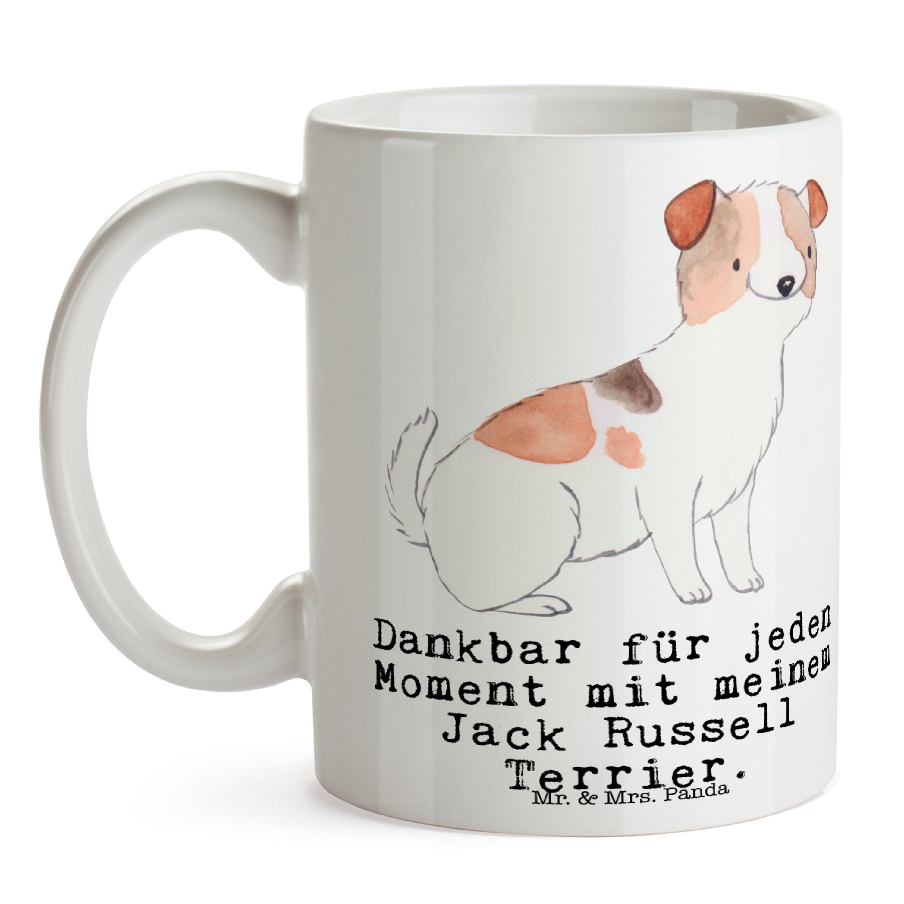 Mrs. Tierfreund, Schenken, Panda Russell Moment & - Jack Mr. Terrier Tasse Weiß - Keramik Geschenk,